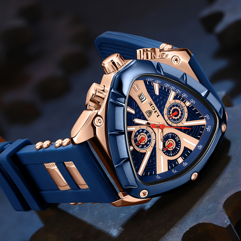 LIGE Luxury Fashion Quartz Man - огляд і ціна Watch Triangle Luxury