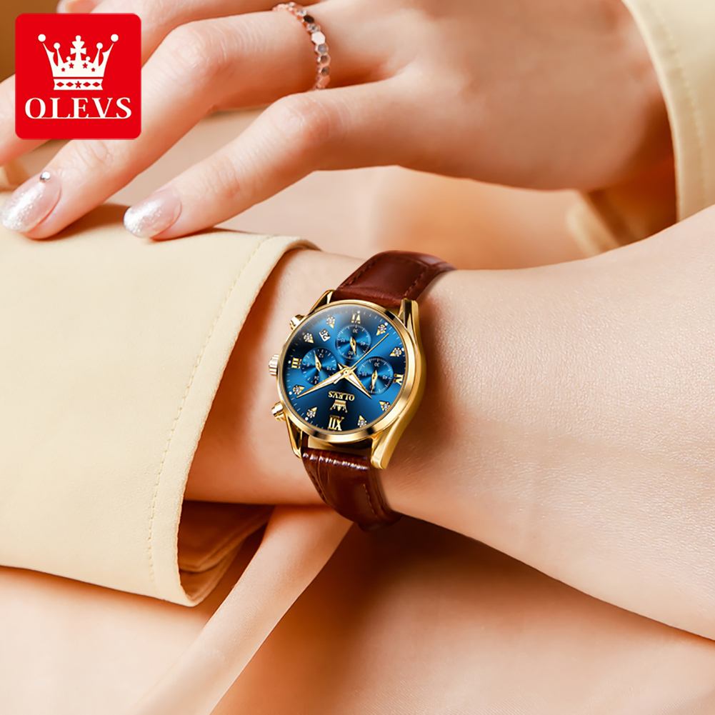 OLEVS 5523 Original Brand Wome - огляд і ціна Luxury Watch Leather Strap