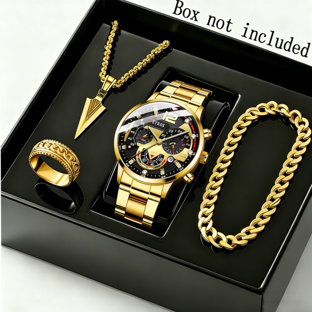4pcs/set Men's Watch and Trian - огляд і ціна Watch Triangle Luxury