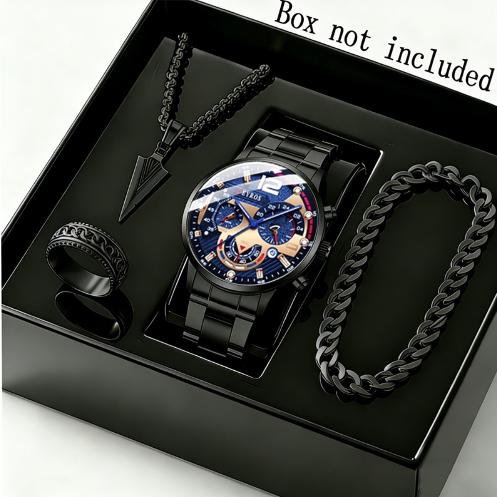 4pcs/set Men's Watch and Trian - огляд і ціна Watch Triangle Luxury