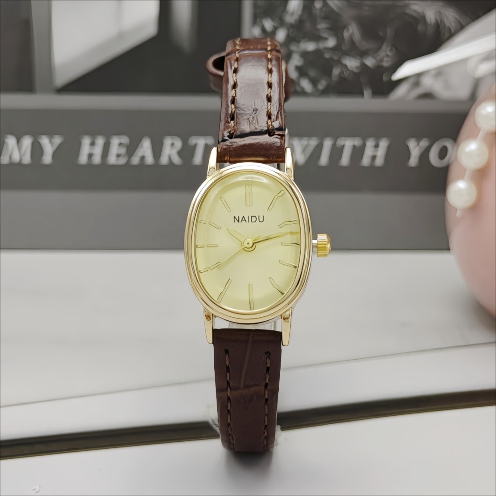 Fashion Brand Women Oval Dial  - огляд і ціна Luxury Watch Leather Strap
