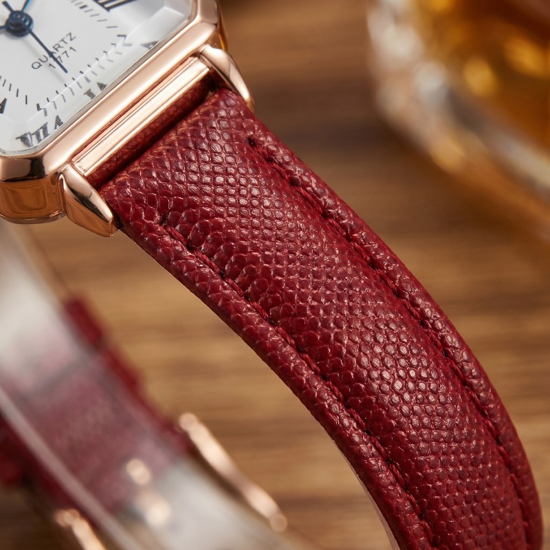Fashion Rectangle Quartz Watch - огляд і ціна Luxury Watch Leather Strap