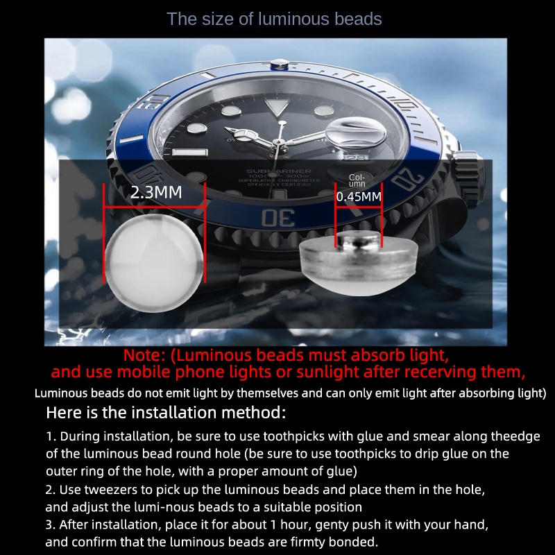 2.3x0.45mm Luminous pip For Se - огляд і ціна Luxury Watch Online