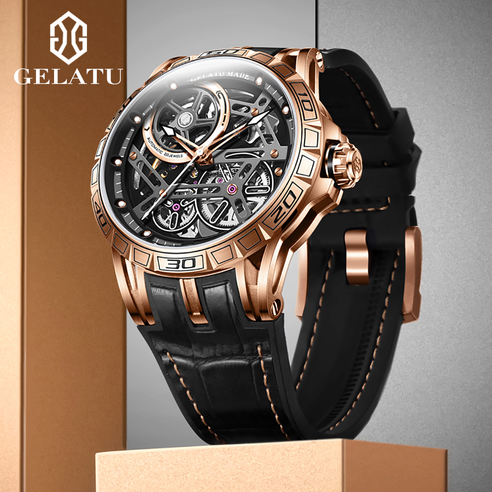 GELATU Men's Watches Luxury Fa - огляд і ціна Luxury Watch Leather