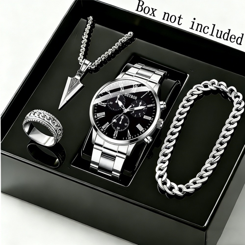 4pcs/set Men's Watch and Trian - огляд і ціна Watch Triangle Luxury