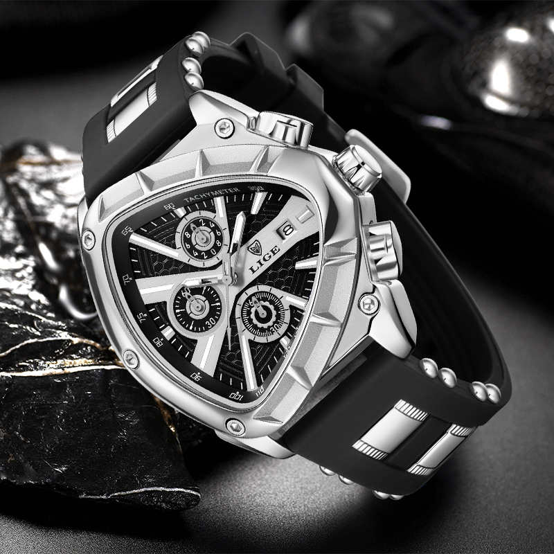LIGE Fashion Men Watch Triangl - огляд і ціна Watch Triangle Luxury